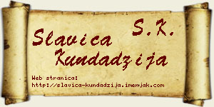 Slavica Kundadžija vizit kartica